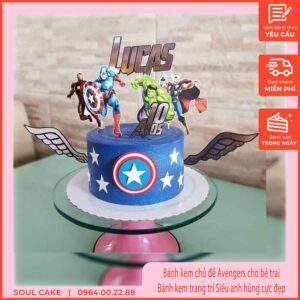 Bánh kem chủ đề Avengers cho bé trai, Bánh kem trang trí Siêu anh hùng cực đẹp