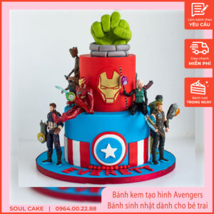 Bánh kem tạo hình Avengers, Bánh sinh nhật dành cho bé trai