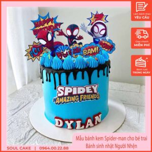 Mẫu bánh kem Spider-man cho bé trai, Bánh sinh nhật Người Nhện