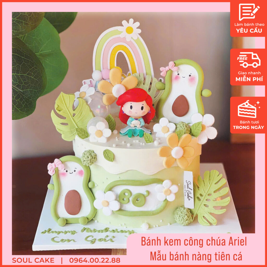 Bánh kem công chúa Ariel , Mẫu bánh nàng tiên cá