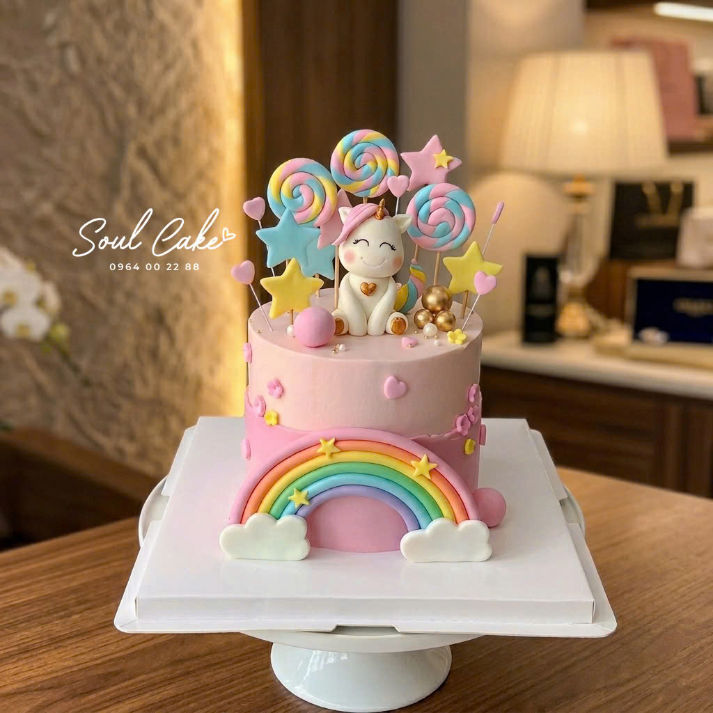 Bánh kem bé gái tuổi ngựa