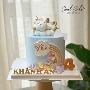 bánh kem đầy tháng bé trai tuổi ngựa