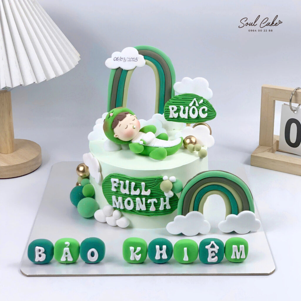Mẫu bánh kem thôi nôi cho bé trai tuổi rắn